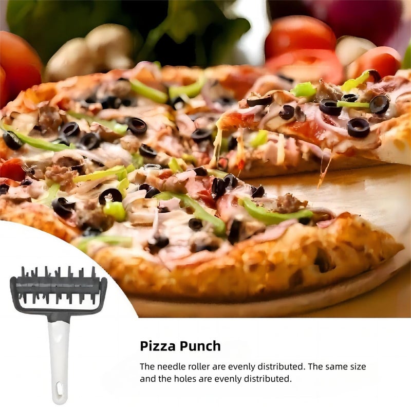 BigBigMe Pizza Dough Docker Docker Dough Bubble killer Time-Saver Pizza Dough Roller Docker Dough Blistering Killer, Pizza Docker Roller for Home Kitchen, Pizza Making Accessories, Pizza Docking Tool - Image 4